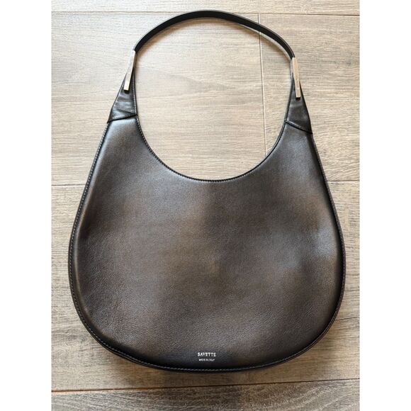 Savette Handbags - Savette Florence Leather Hobo in Black